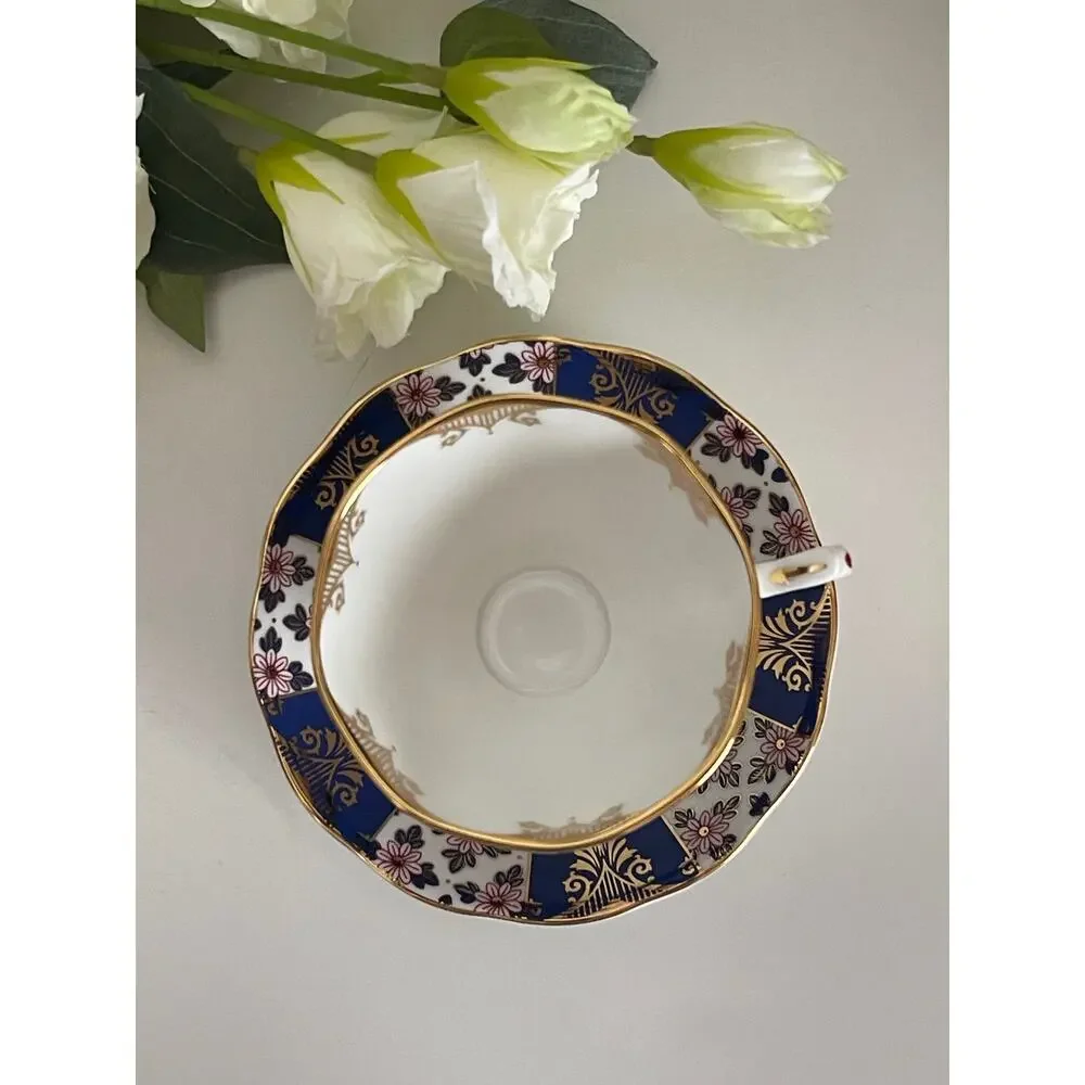 Royal Albert 100 Years Regency Blue Cup & Saucer Book